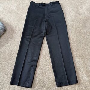 Classic Straight-Leg Black Dress Pants